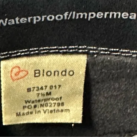 Blondo Drew Black Leather Ankle Boots Womens Waterproof Front Zip NWOB