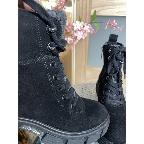 Blondo Garrie Waterproof Ankle Boots, Black Suede, Women's 6.5M