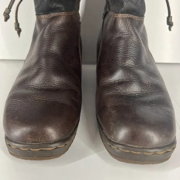 Blondo Masym 100% Leather Wool Shearling Brown Waterproof Winter Boots Sz 7
