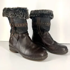Blondo Masym 100% Leather Wool Shearling Brown Waterproof Winter Boots Sz 7