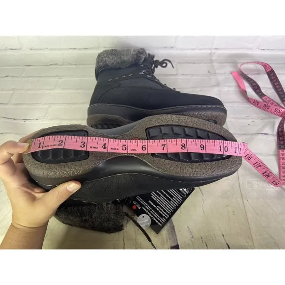 Blondo Mirza Shearling Waterproof Black Suede Leather Lined Boots Womens Size 11