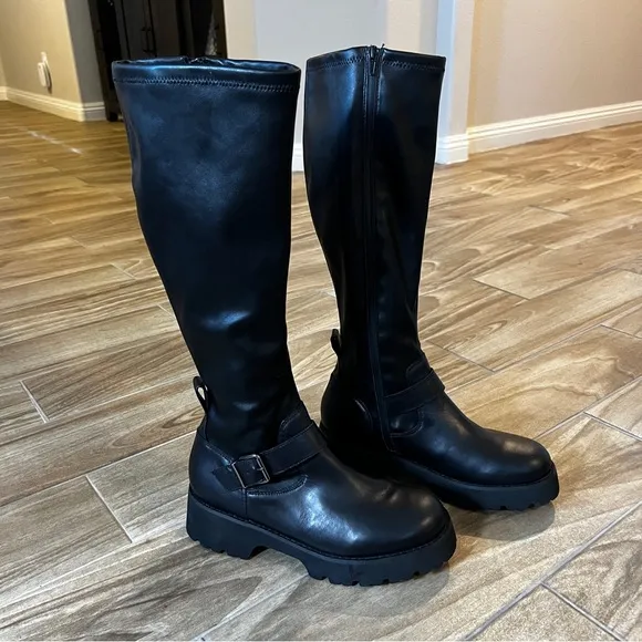 BLONDO NWOB WOMEN VIENNA FLEXIBLE WATERPROOF BLACK BOOTS SIZE 10