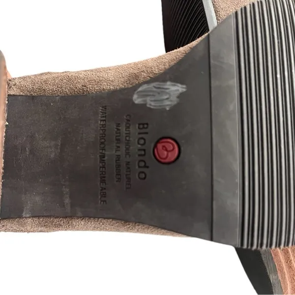 BLONDO Sienna Waterproof Suede Boot Bootie Womens 10 Light Brown new