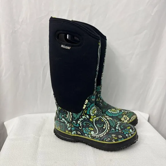 Bogs Boots Womens Size 7 Classic High Tuscany Green Waterproof Winter