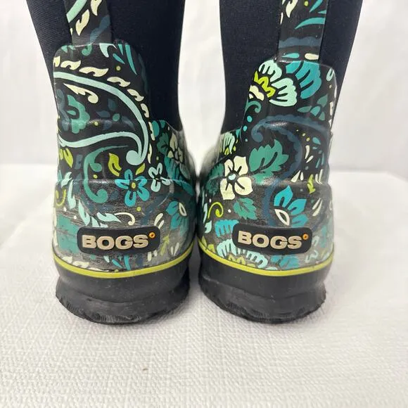 Bogs Boots Womens Size 7 Classic High Tuscany Green Waterproof Winter
