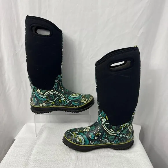 Bogs Boots Womens Size 7 Classic High Tuscany Green Waterproof Winter