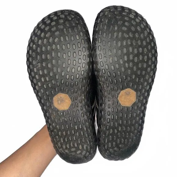 Born Black Leather Mule Clogs Slip-On Comfort Shoes Size 8