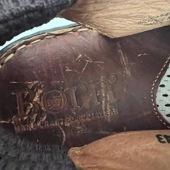 Born Brown Strap Sandals Leather Upper Size 11