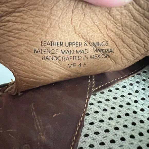 Born Brown Strap Sandals Leather Upper Size 11