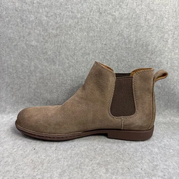Born Men Chelsea Boots Size 12 Brody Brown Suede Pull On Dress Shoes Comfort NWT