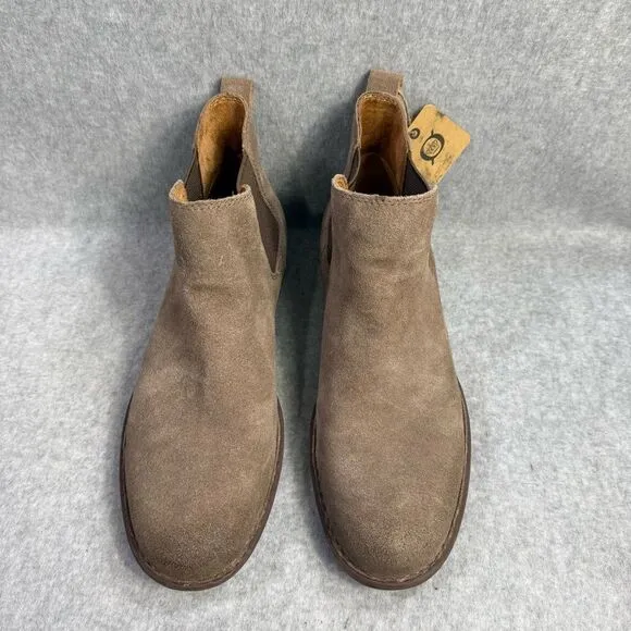 Born Men Chelsea Boots Size 12 Brody Brown Suede Pull On Dress Shoes Comfort NWT