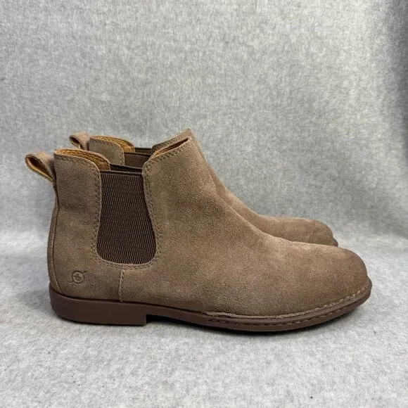 Born Men Chelsea Boots Size 12 Brody Brown Suede Pull On Dress Shoes Comfort NWT