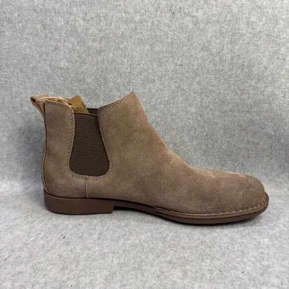 Born Men Chelsea Boots Size 12 Brody Brown Suede Pull On Dress Shoes Comfort NWT