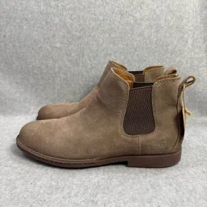 Born Men Chelsea Boots Size 12 Brody Brown Suede Pull On Dress Shoes Comfort NWT