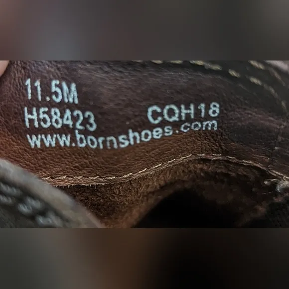 Born men's &quot;Pike&quot; sz 11.5 brown distressed Suede lug sole waterproof pull on  ha
