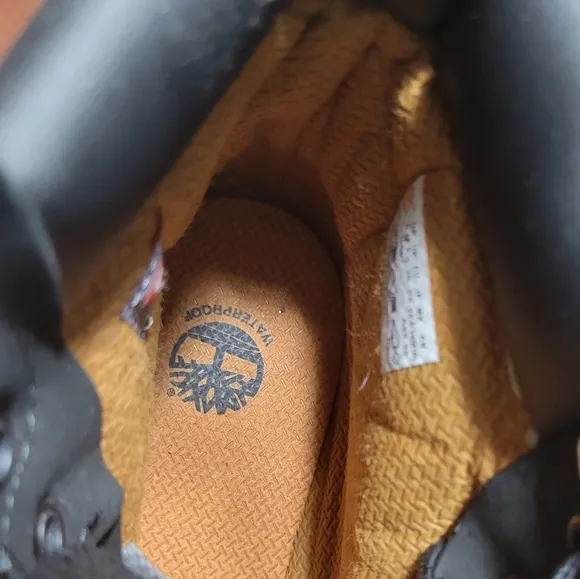 Boys 6&quot; Waterproof Black Timberland Boots