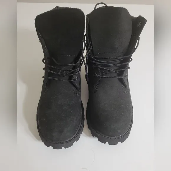 Boys 6&quot; Waterproof Black Timberland Boots