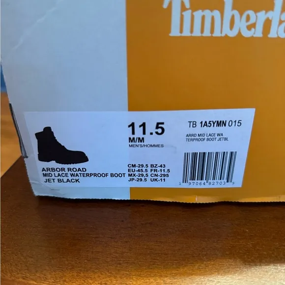 Brand New in Box Timberland Men's Black Boots