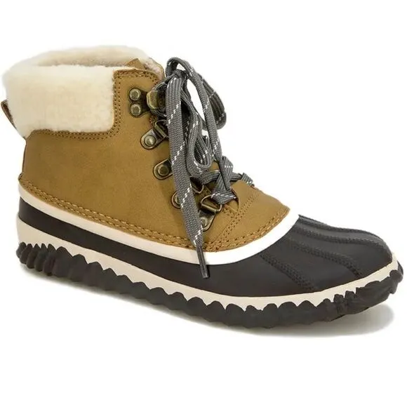 Brand New Jambu Alison Faux Sherling Trim Duck Boots