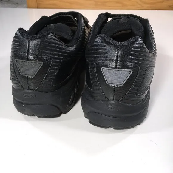 Brooks Addiction Walker V-Strap 2 Sneakers Mens Sz 12.5 Black Leather NO INSOLES