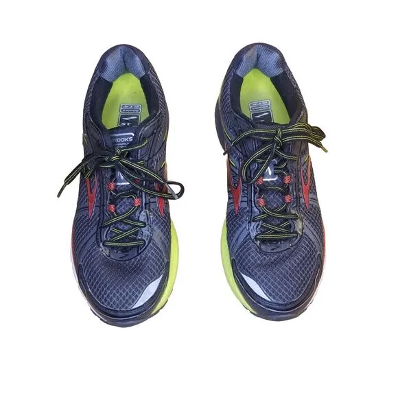 Brooks Adrenaline GTS 15 Men Size 10.5 Black Green Red Running Shoes 1101811D083