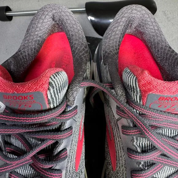 Brooks Adrenaline GTS 18 Running Shoes Gray Pink Women's Size 10.5 B