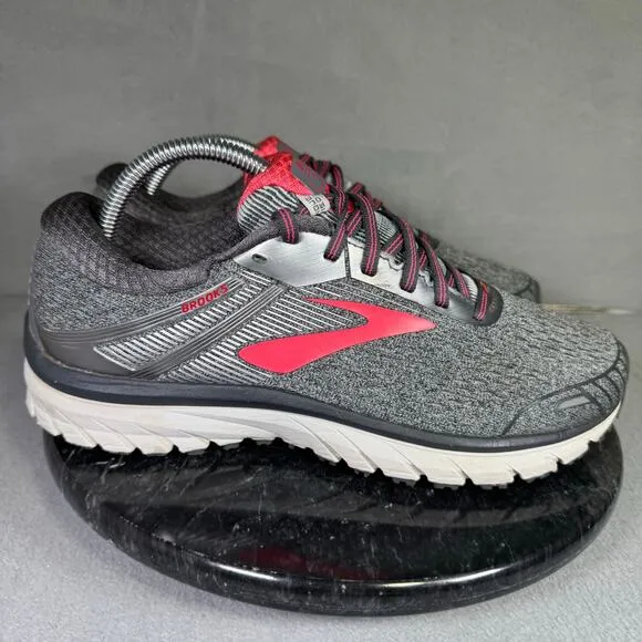 Brooks Adrenaline GTS 18 Running Shoes Gray Pink Women's Size 10.5 B