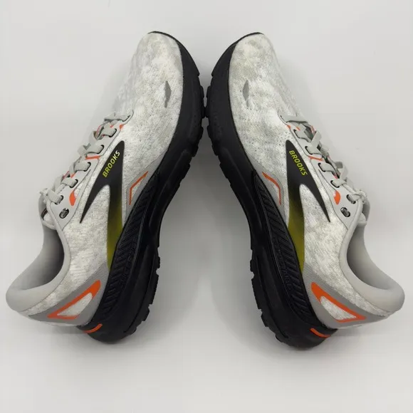 Brooks Adrenaline GTS 23 Mens 8 D White Gray Black Running Shoes Trainers