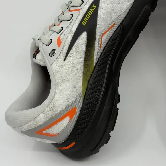 Brooks Adrenaline GTS 23 Mens 8 D White Gray Black Running Shoes Trainers