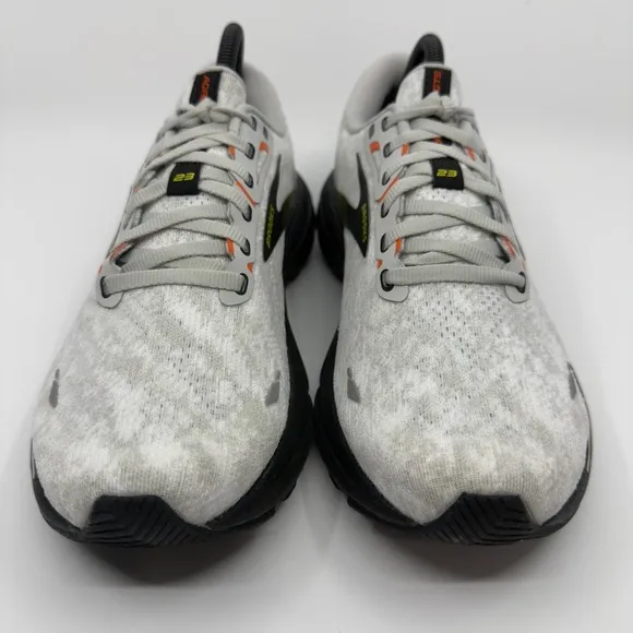 Brooks Adrenaline GTS 23 Mens 8 D White Gray Black Running Shoes Trainers
