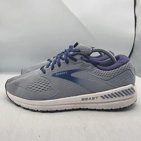 Brooks Beast 20 Mens 9.5 Gray Sneaker Shoes Casual Walking Working Comfort