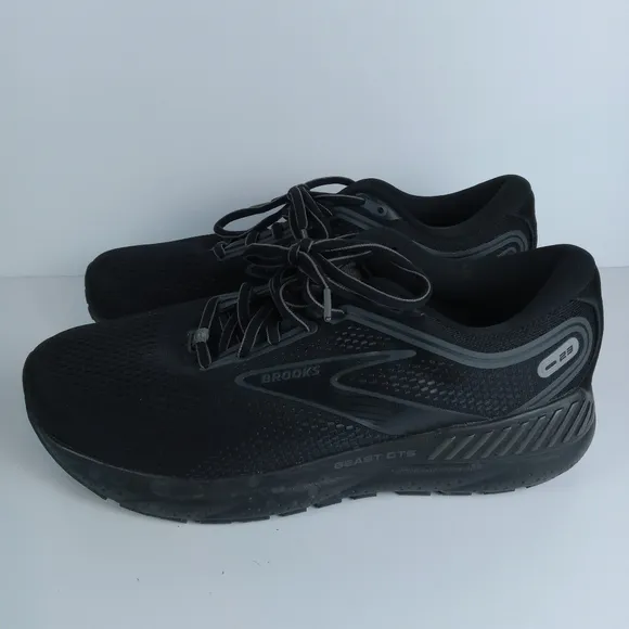 Brooks Beast GTS 23 Running Shoes Mens Size 9.5 Extra Wide Black Support Comfort