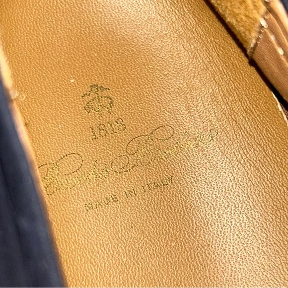 Brooks Brothers 1818 Suede Leather Slip On Loafer Shoes