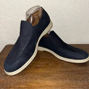 Brooks Brothers 1818 Suede Leather Slip On Loafer Shoes