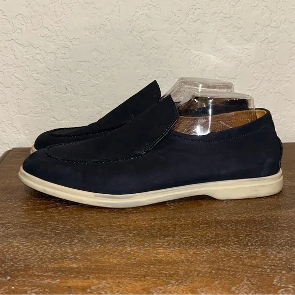 Brooks Brothers 1818 Suede Leather Slip On Loafer Shoes