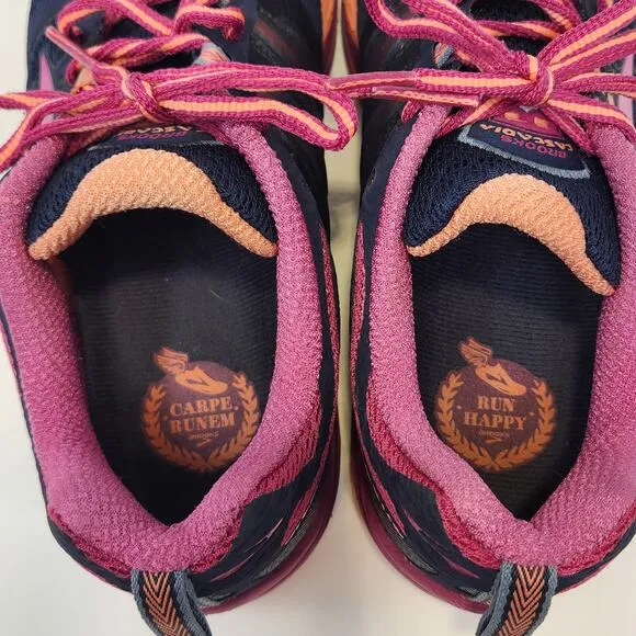 Brooks Cascadia 11 Trail Running Shoe Women Size 9.5M Blue Pink Orange Comfort