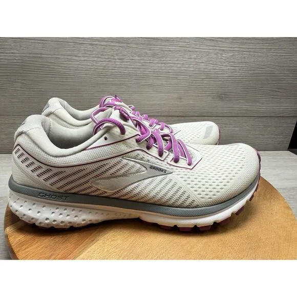 Brooks Ghost 12 Women's Running Shoes White Womens 9