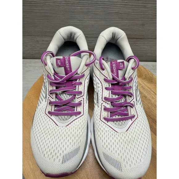 Brooks Ghost 12 Women's Running Shoes White Womens 9
