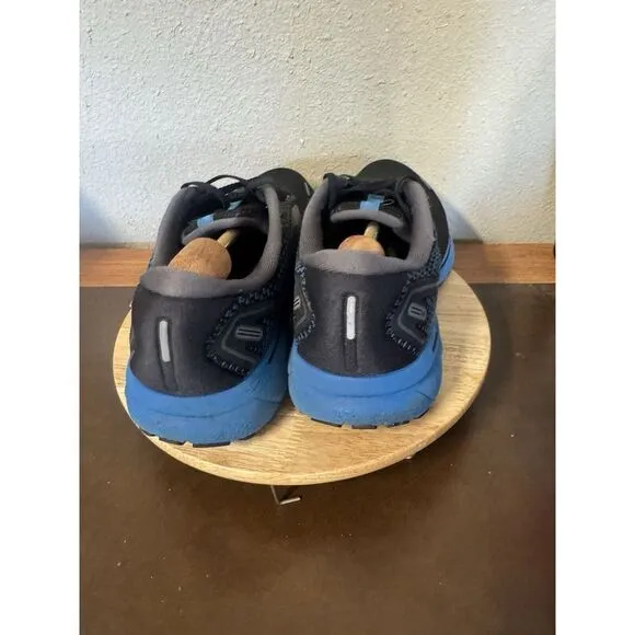 Brooks Ghost 14 Men Size 12 D Shoes Black Blue Lace Running Sneakers 1103691D056
