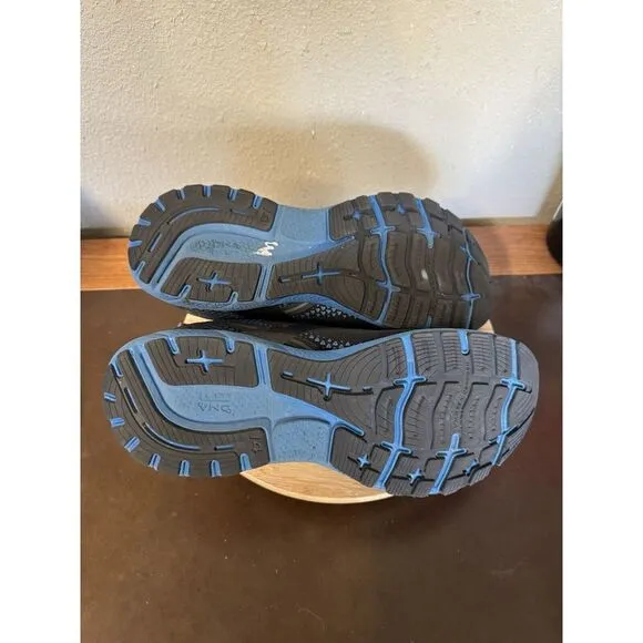 Brooks Ghost 14 Men Size 12 D Shoes Black Blue Lace Running Sneakers 1103691D056