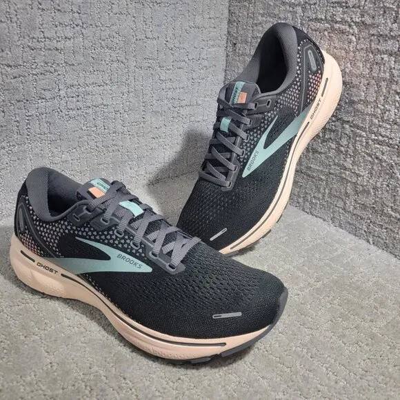 Brooks Ghost 14 Women's Size 11B Black Peach Running Sneaker Shoes 1203561B026
