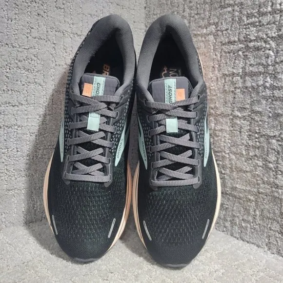 Brooks Ghost 14 Women's Size 11B Black Peach Running Sneaker Shoes 1203561B026