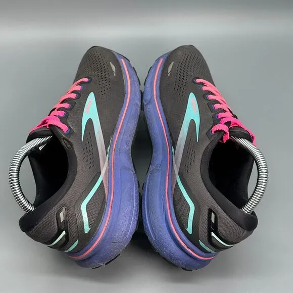 Brooks Ghost 15 Women's 8.5 Black Athletic Running Shoes Lace-Up Sneakers