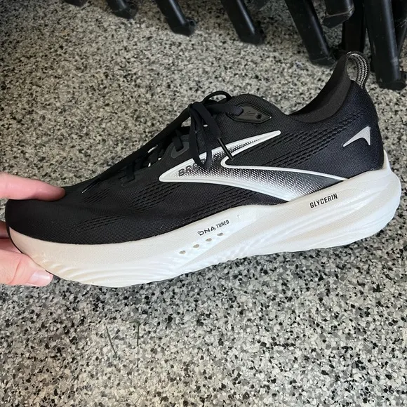 Brooks Glycerin 22 Running Shoes Black White Size 13 Men's