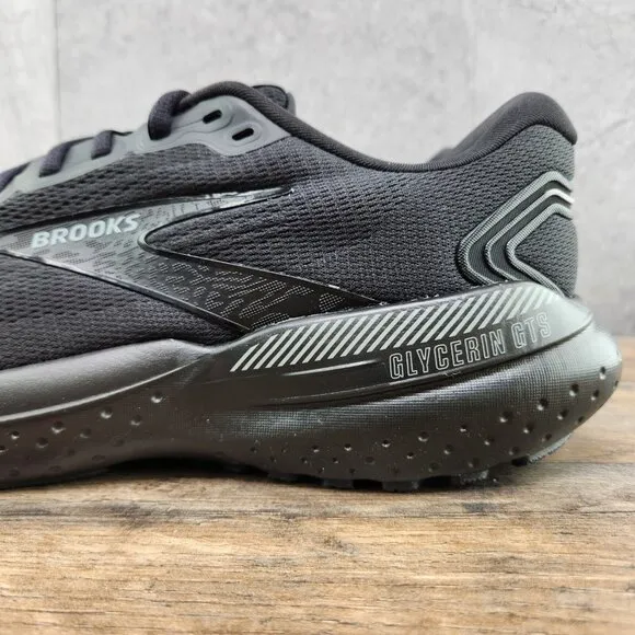 Brooks Glycerin GTS 21 Size 9.5 Mens Black Ebony Casual Running Shoes