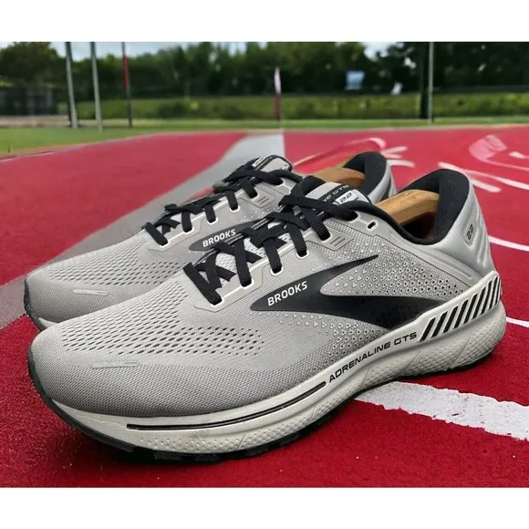 Brooks Gray Black Adrenaline 22 Mens Size 10 Wide Running Shoes Fast Shipping