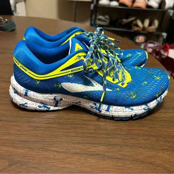 Brooks Mens Launch 6.5 Blue 2018 Boston Marathon Running Shoes