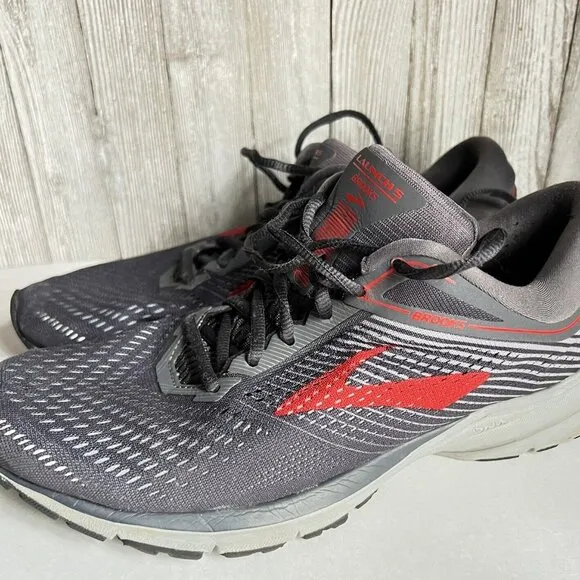 Brooks Mens Launch Gray Running Shoes Sneakers Size 10