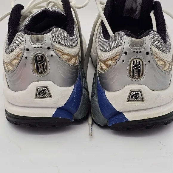 Brooks Mens Running Shoes Sneaker Lace Up Cream Gray Blue Size 8.5