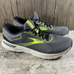 Brooks Mens Transcent 7 1103311D029 Black Green Running Shoes Lace Up Size 10D